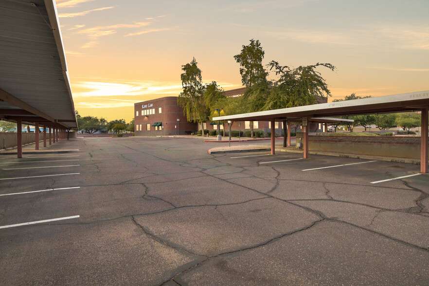 Free covered parking in the lot at the Kent Law office in Ahwatukee, Phoenix